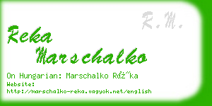 reka marschalko business card